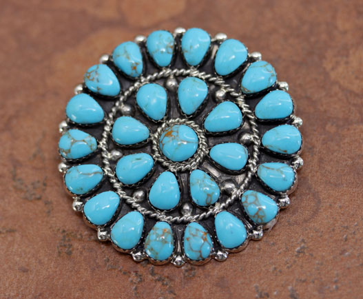 Navajo Turquoise Cluster Pin/Pendant