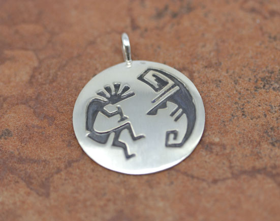 Navajo Kokopelli Pendant by Stanley Gene