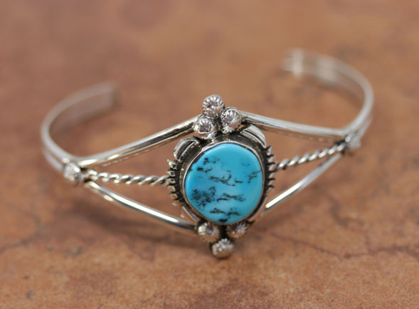 Navajo Silver Turquoise Bracelet