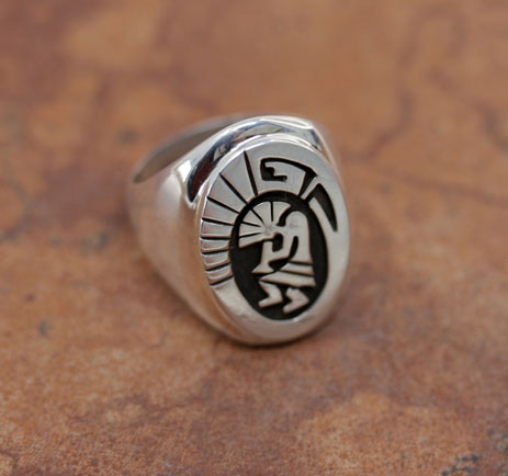 Hopi Silver Kokopelli Ring Size 11 1/2