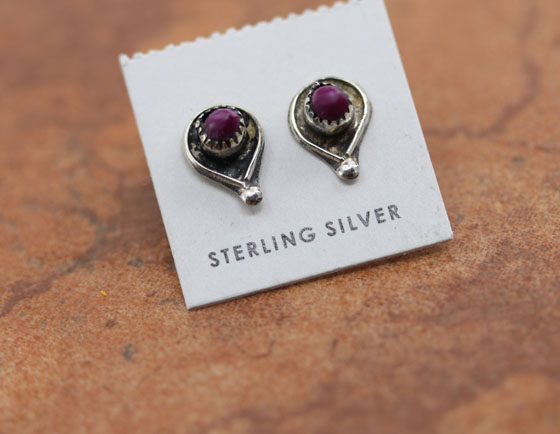Navajo Silver Sugilite Earrings