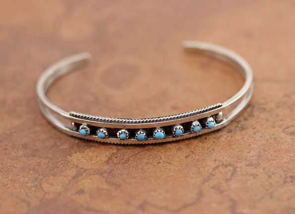 Zuni Silver Turquoise Bracelet