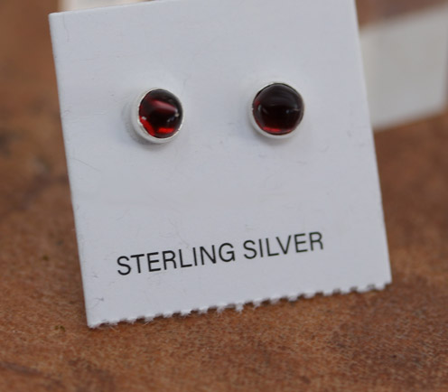 Sterling Silver Garnet Earrings