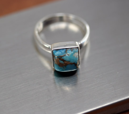 Sterling Silver Turquoise Ring Size 4 1/2