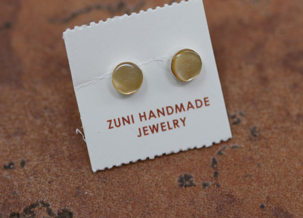 Zuni Silver Mother of Pearl Earrings