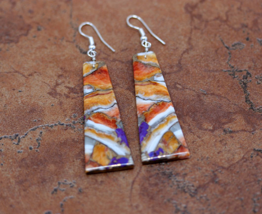 Navajo Silver Block Earrings