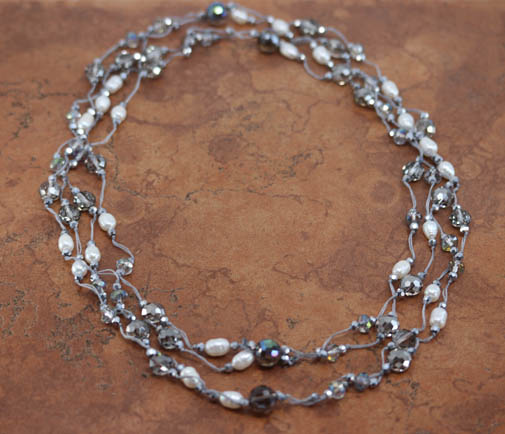 Freshwater Pearl Beaded 2 Strand Necklace