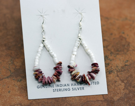 Navajo Sterling Heishi Nugget Earrings