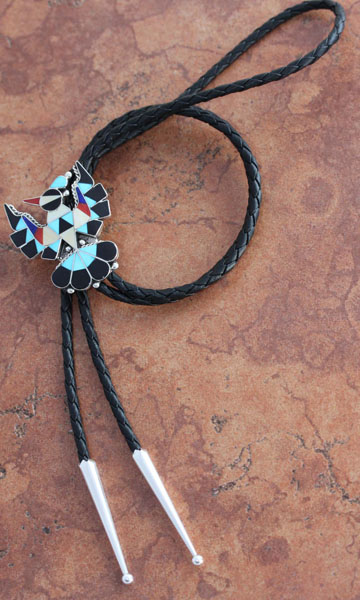 Zuni Native American Bird Bolo Tie