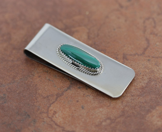 Navajo Malachite Money Clip