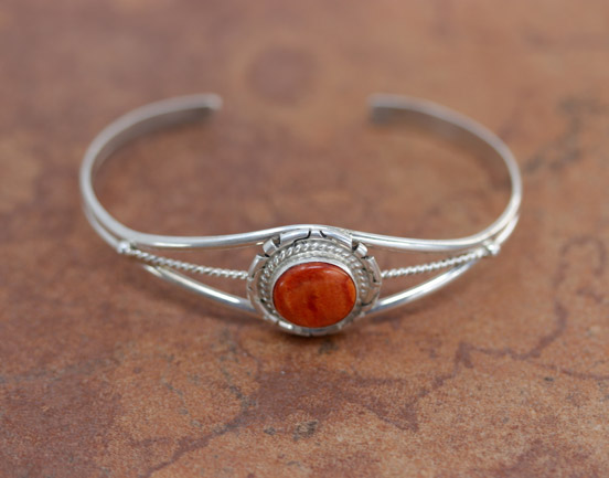 Navajo Silver Spiny Oyster Bracelet