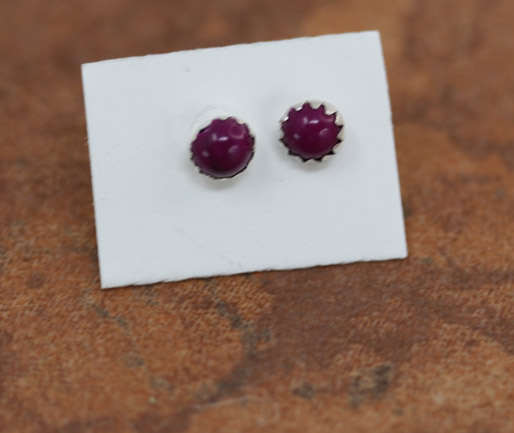 Navajo Silver Sugilite Earrings