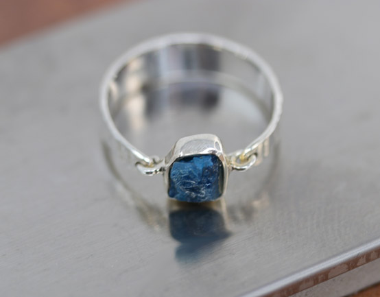 Sterling Silver Apatite Ring Size 7 1/2
