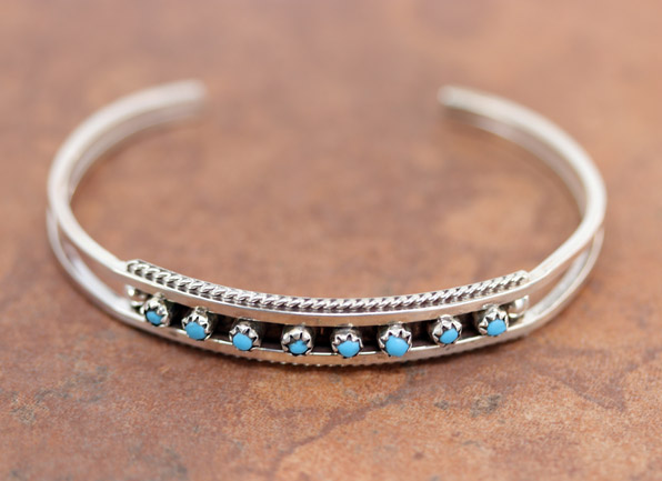Zuni Silver Turquoise Bracelet