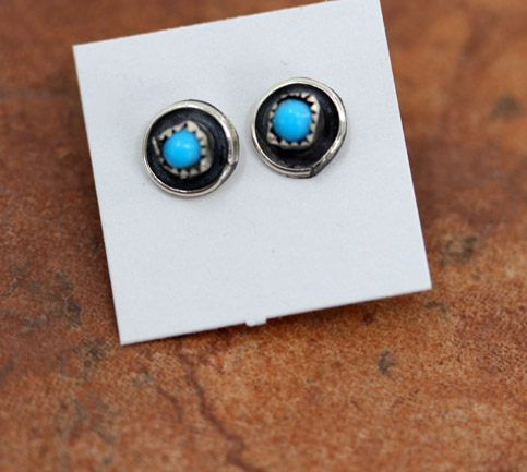 Navajo Sterling Silver Turquoise Earrings