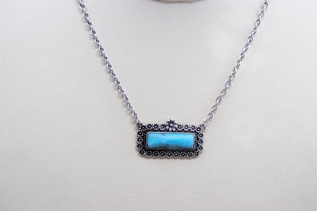 Southwest Style Bar Turquoise Necklace