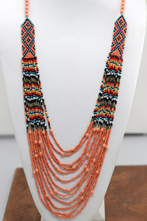 12 Strand Beaded Rug Style Necklace