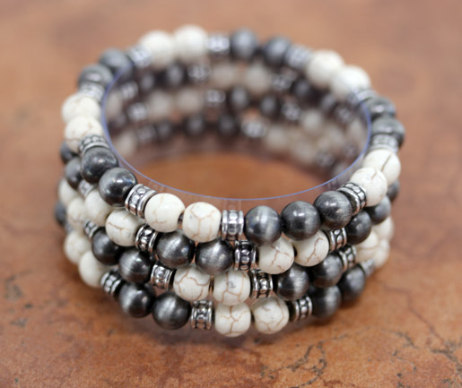 Beaded Southwest Stackable Nugget Bracelet