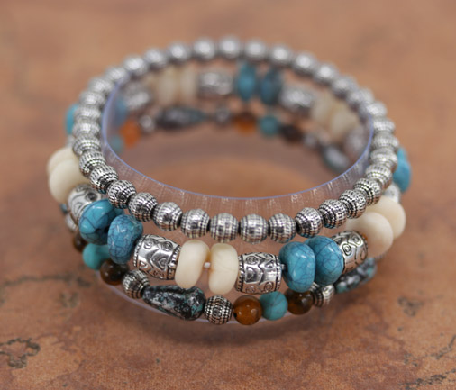 Southwest Beaded Stackable Nugget Bracelet