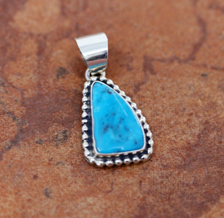 Navajo Silver Turquoise Pendant