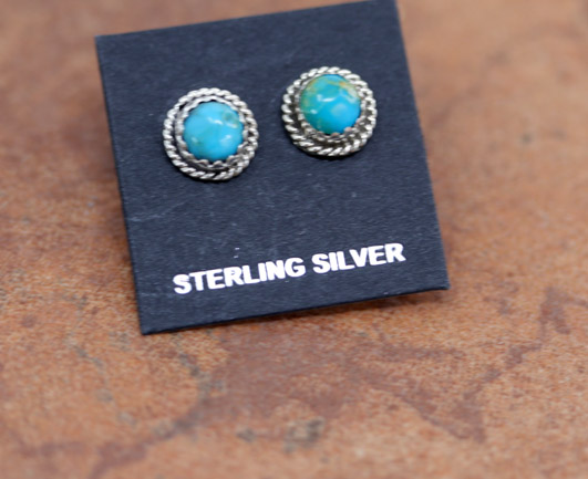 Navajo Silver Turquoise Earrings